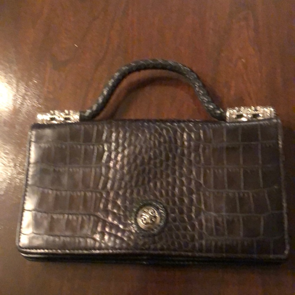 Brighton crocodile leather clutch
